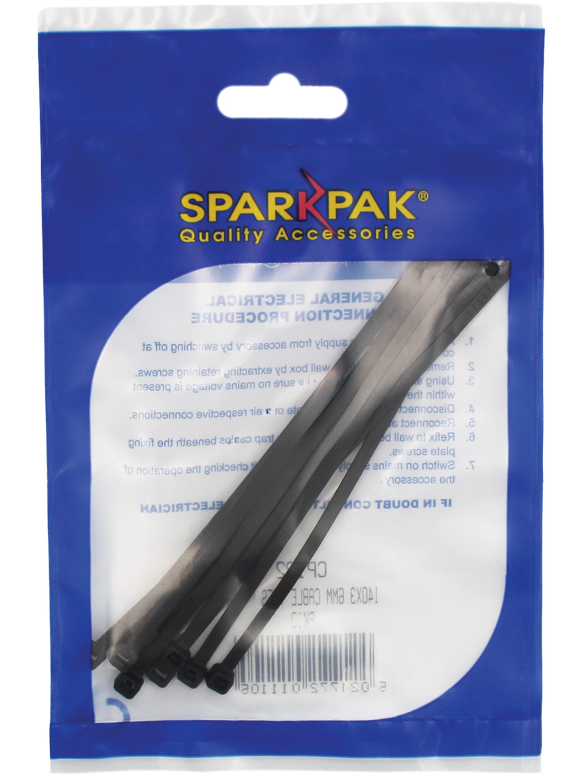 140mm x 3.6mm Cable Ties (10)