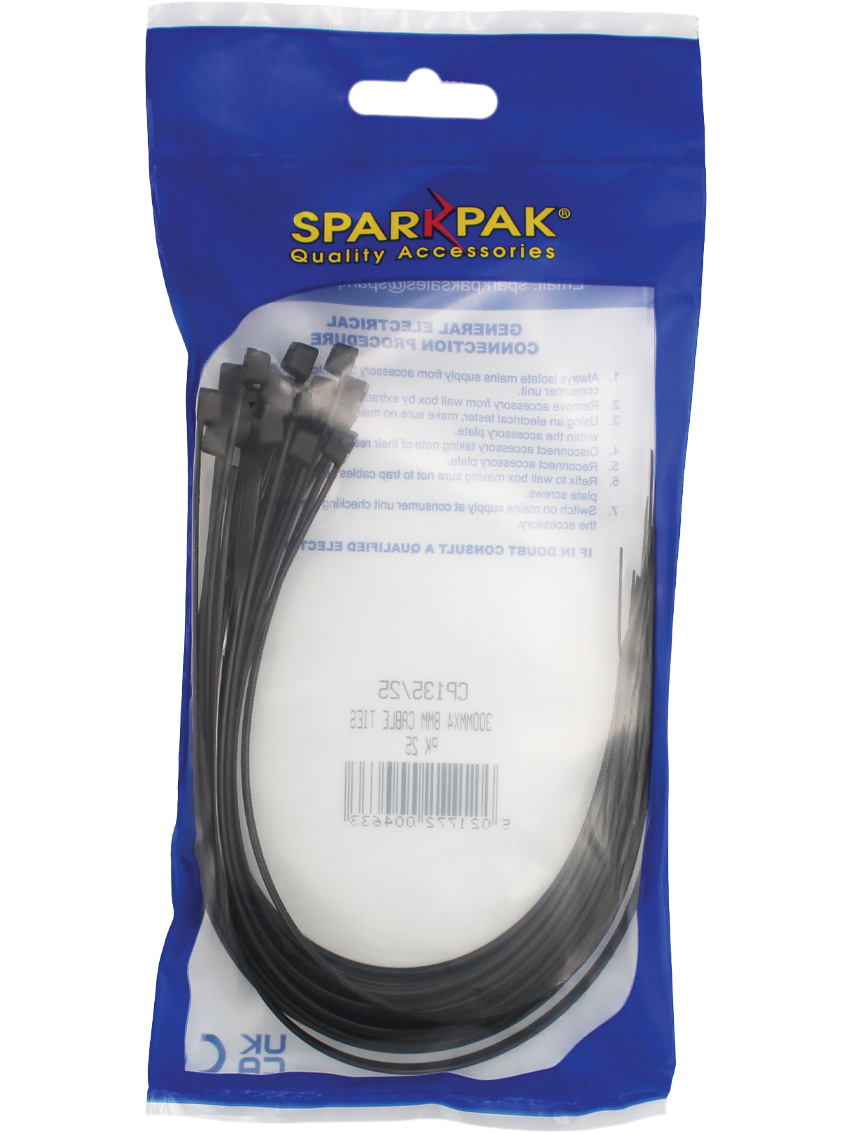 300mm x 4.8mm Cable Ties (25)