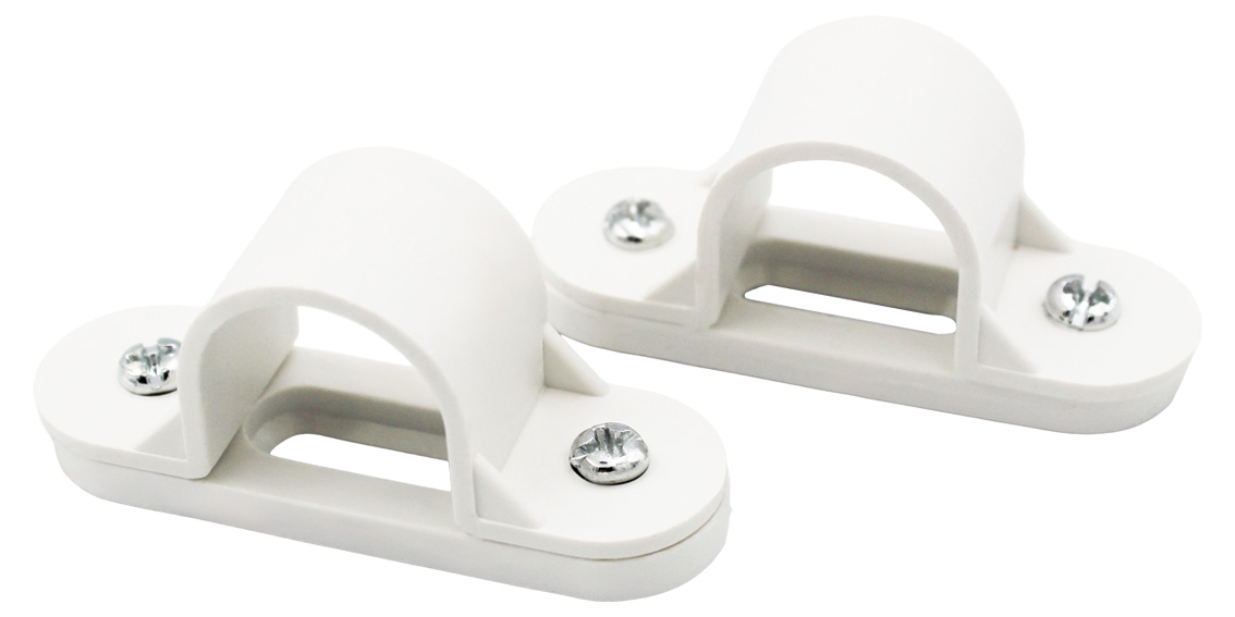 White Spacer Bar Saddles (2)