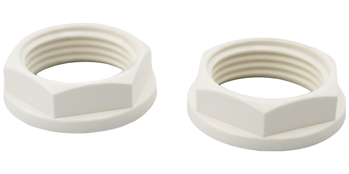 White Lock Nuts (2)