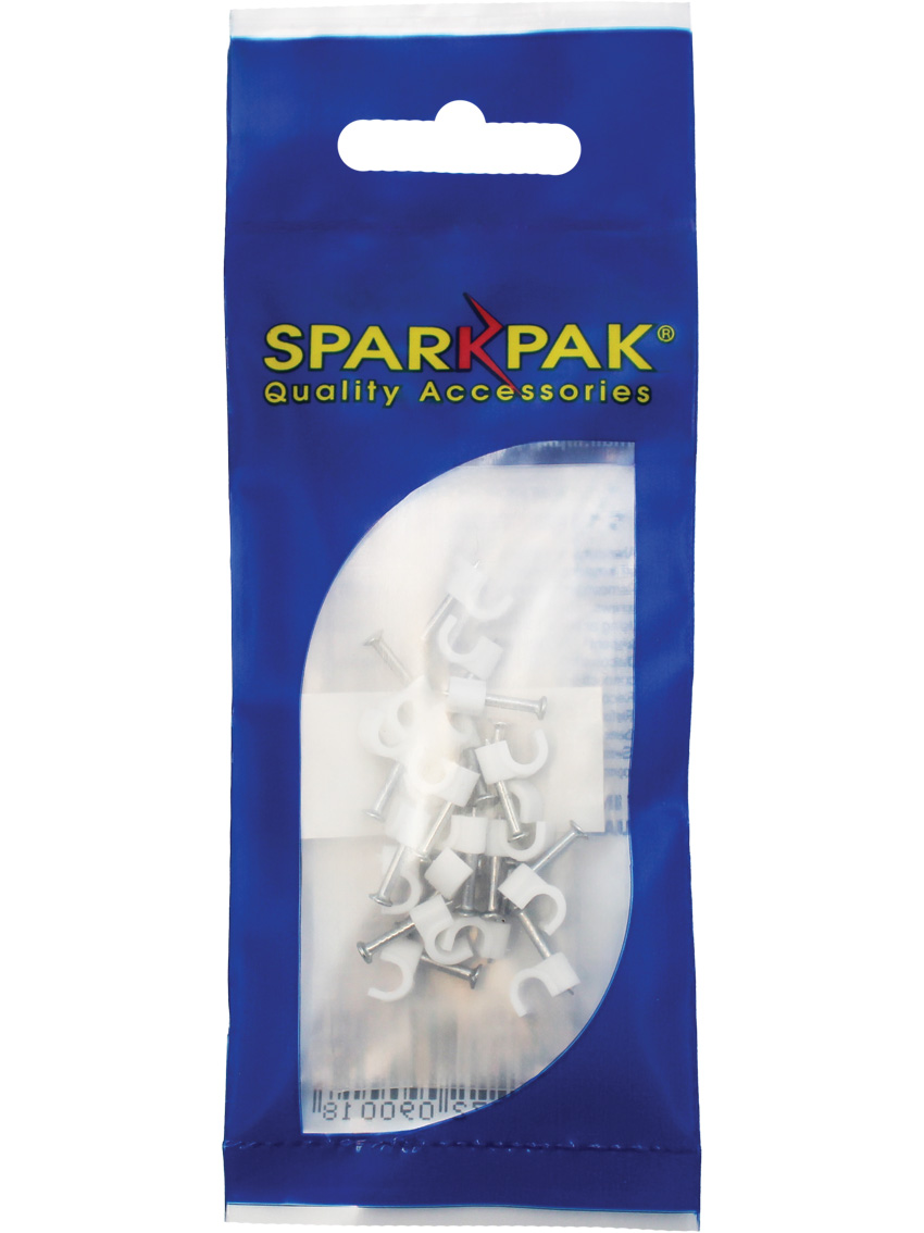 4mm Round Clips White (20)