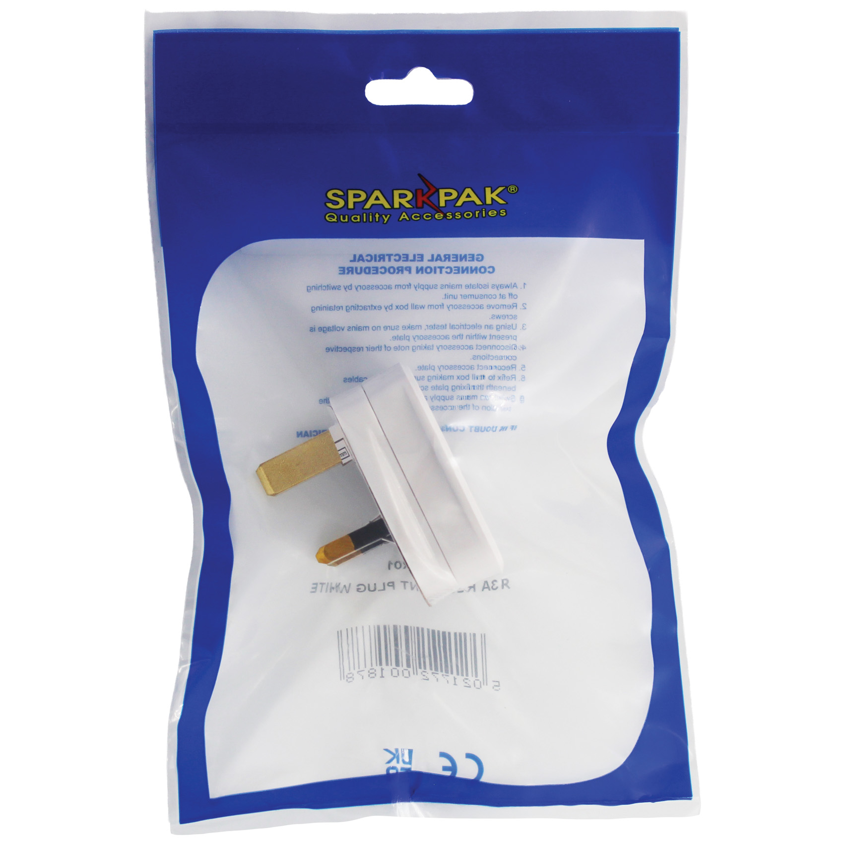 13A Resilient Plug White