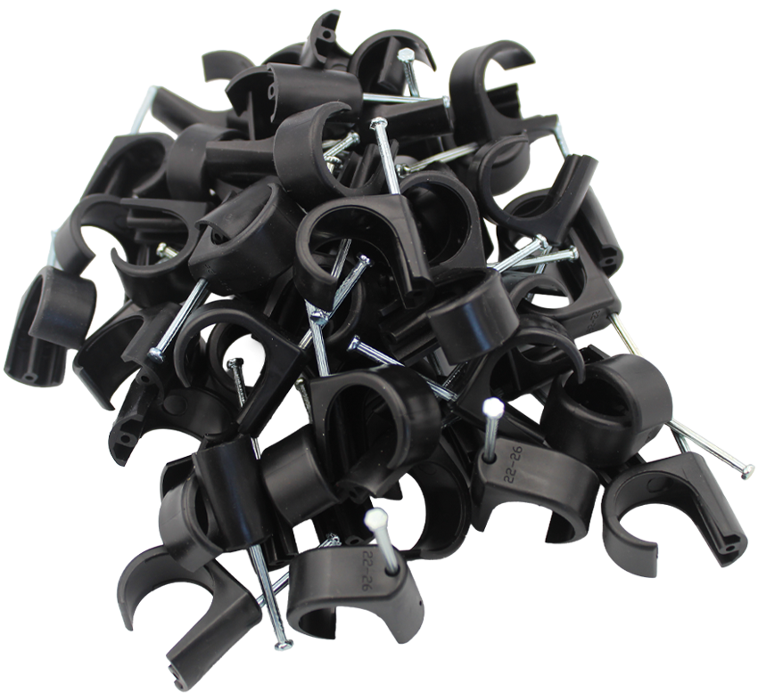 22-26MM ROUND CLIPS BLACK